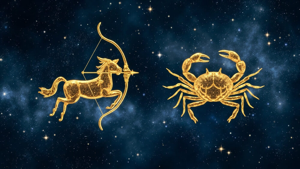 Sagittarius Man & Cancer Man